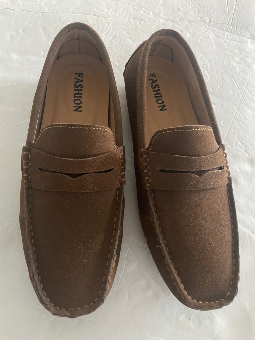 Brown Suede like Penny moccasin Loafers in size 9 - Picture 3 of 7